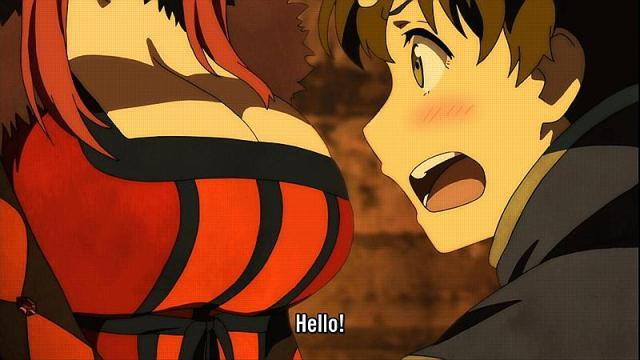 diálogo contado por boobs en anime