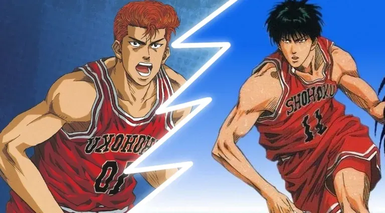 sakuragi adn rukawa rivals slam dunk anime